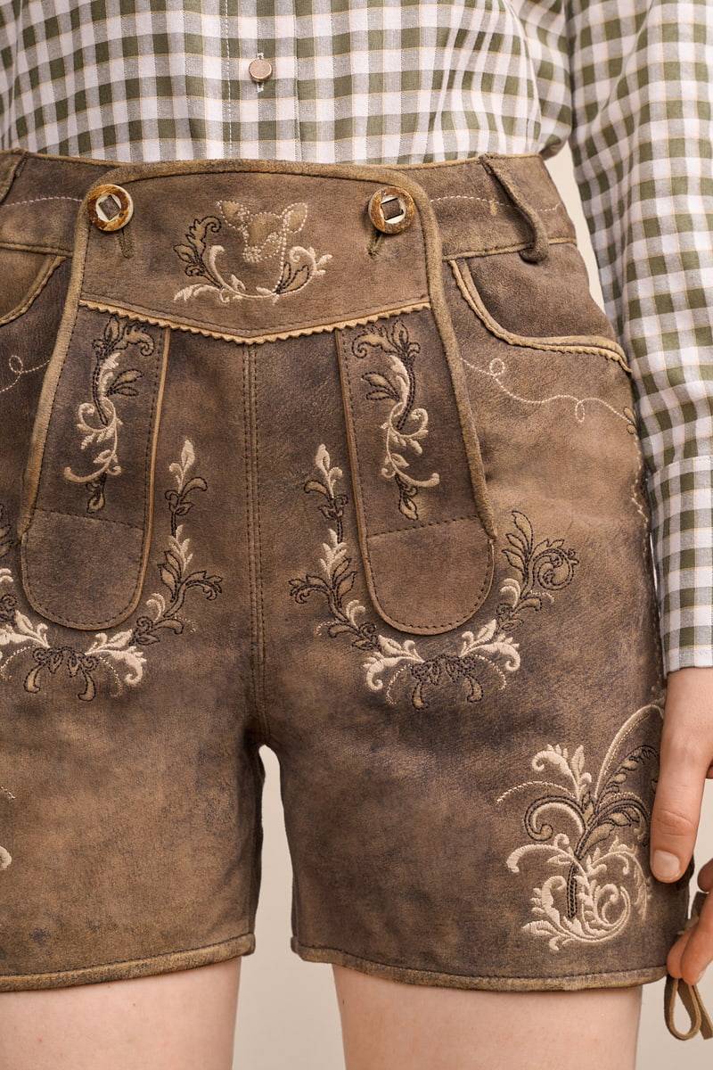 Krüger Madl Lederhose Nyla 50% Rabatt mit kostenlosem Versand