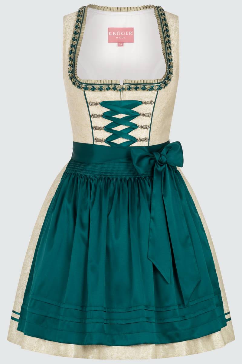 Krüger Madl Dirndl Pistacchio (50cm) 50% Rabatt mit kostenlosem Versand