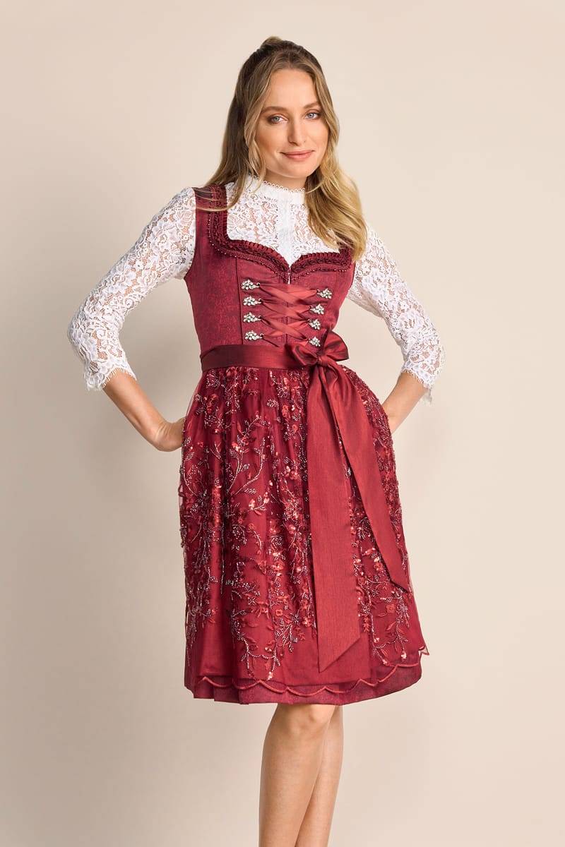 Krüger Madl Dirndl Olive (60cm) Online Outlet