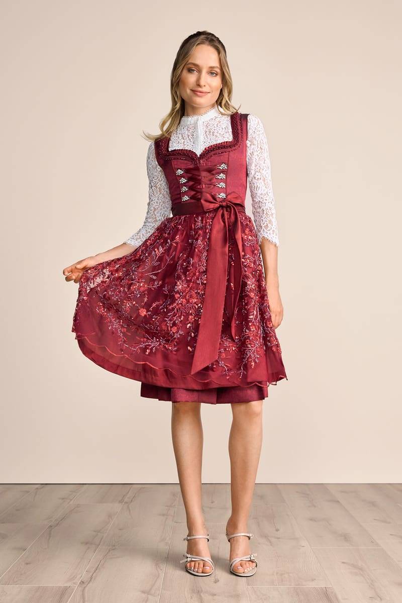 Krüger Madl Dirndl Olive (60cm) Online Outlet