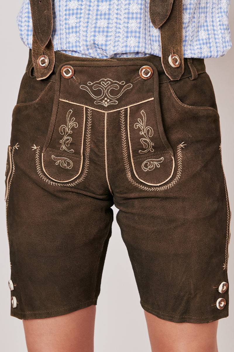 Krüger Madl Lederhose Dark Deer Begrenzt auf 3 Tage
