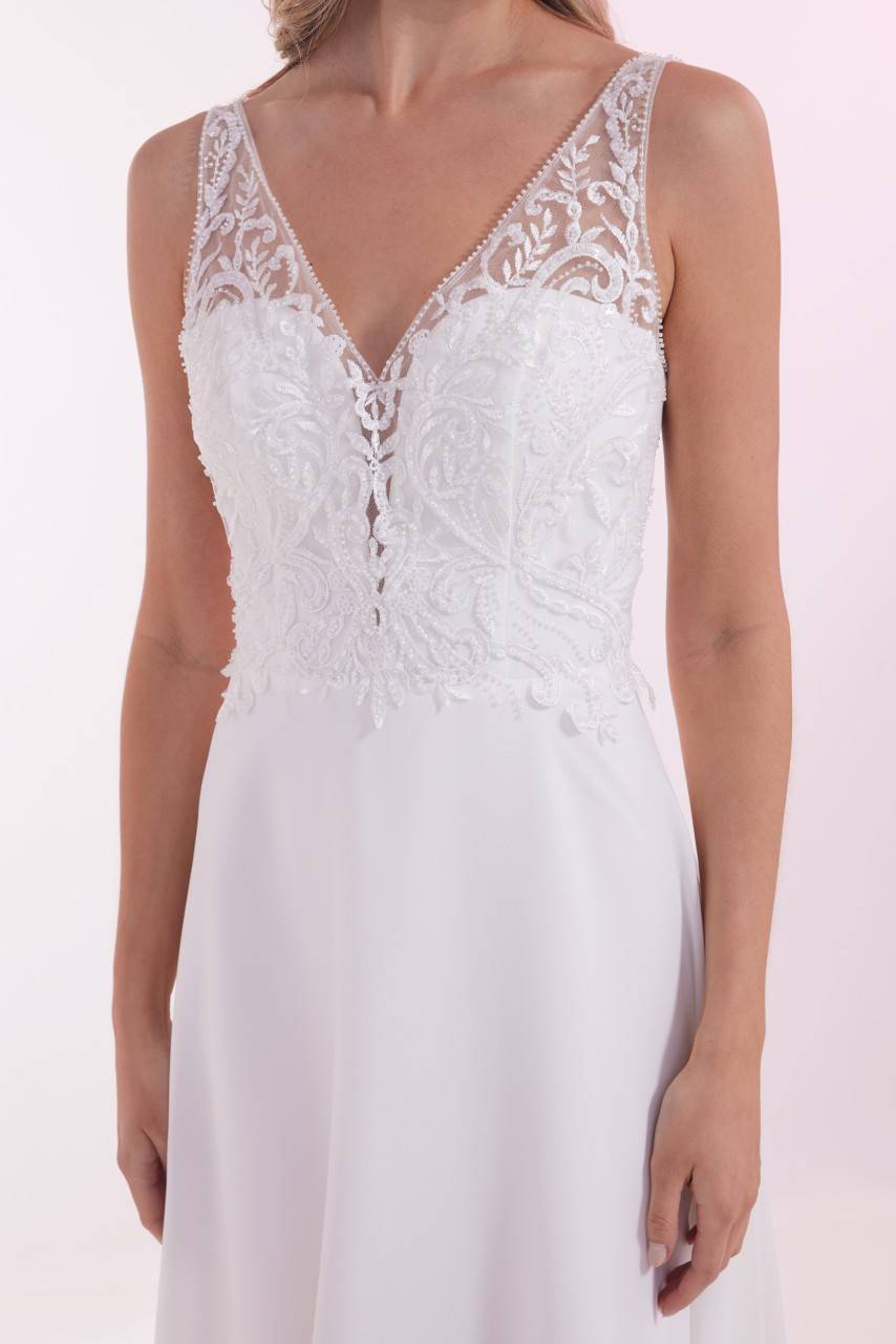 Laona OPULENT SPIRIT DRESS Besticktes Maxikleid mit V-Ausschnitt vorne und hinten Hotsell
