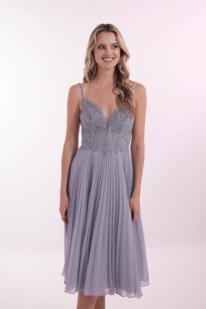 Laona DANCING TILL SUNRISE DRESS Besticktes Midikleid mit Plisseerock im Angebot