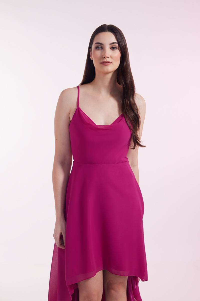 Laona SWEET BOW DRESS Vokuhila-Kleid mit Schleife aus Chiffon Heißer Verkauf