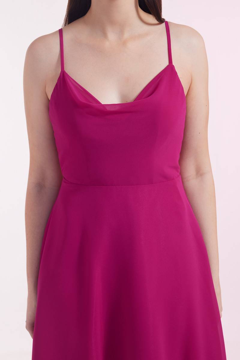 Laona SWEET BOW DRESS Vokuhila-Kleid mit Schleife aus Chiffon Heißer Verkauf