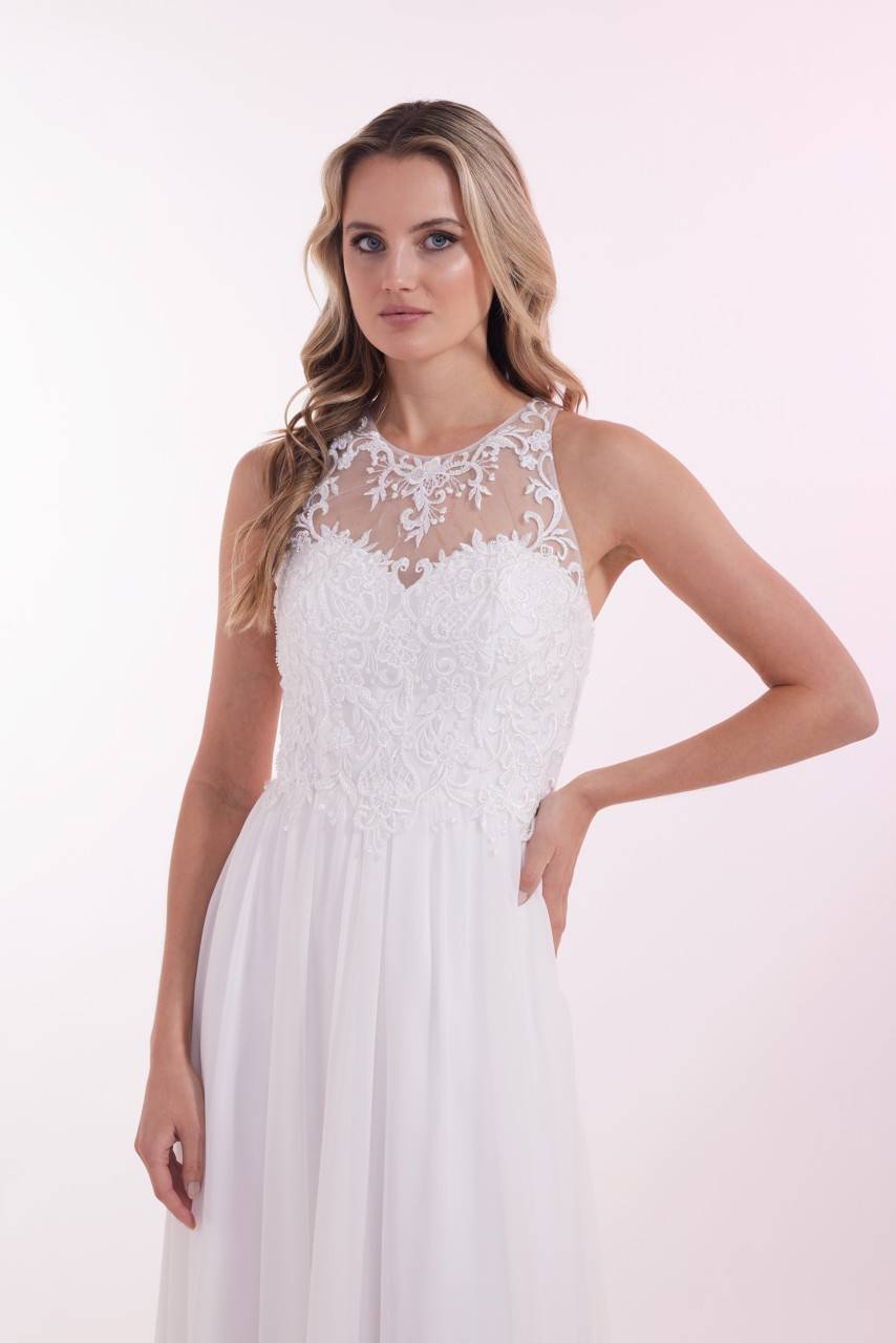 Laona SPRING BOUQUET DRESS Besticktes Maxikleidmit Rundhals Super Sparpreis