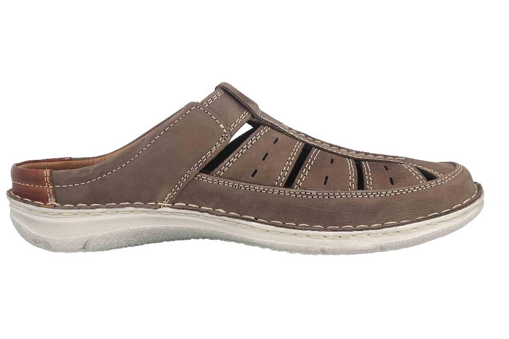﻿ Josef Seibel Anvers 76 Pantoletten in Übergrößen Grau 43676 21 711 große Herrenschuhe Super Rabatt