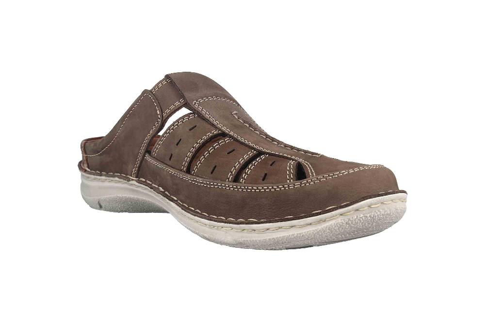 ﻿ Josef Seibel Anvers 76 Pantoletten in Übergrößen Grau 43676 21 711 große Herrenschuhe Super Rabatt