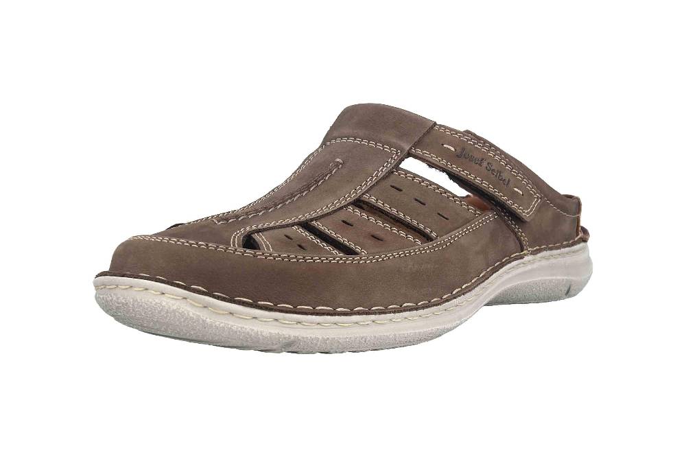 ﻿ Josef Seibel Anvers 76 Pantoletten in Übergrößen Grau 43676 21 711 große Herrenschuhe Super Rabatt