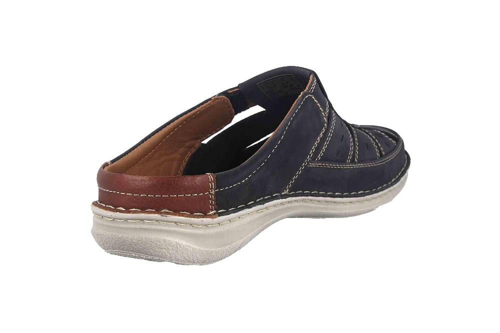 Josef Seibel Anvers 76 Pantoletten in Übergrößen Blau 43676 21 526 große Herrenschuhe Fabrikladen