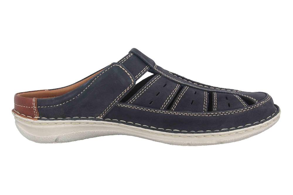 Josef Seibel Anvers 76 Pantoletten in Übergrößen Blau 43676 21 526 große Herrenschuhe Fabrikladen
