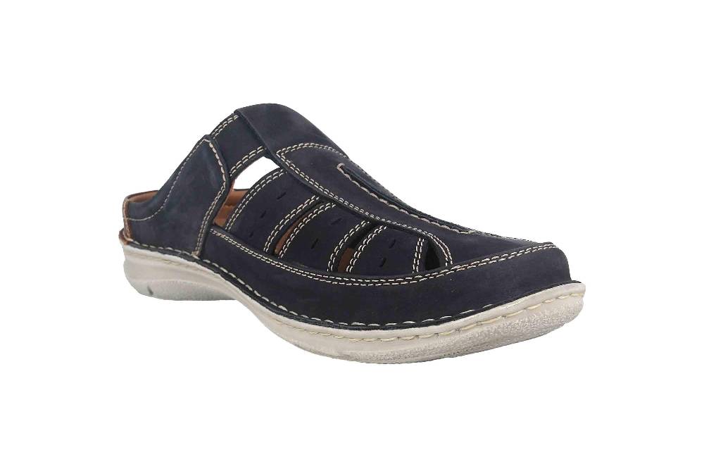 Josef Seibel Anvers 76 Pantoletten in Übergrößen Blau 43676 21 526 große Herrenschuhe Fabrikladen