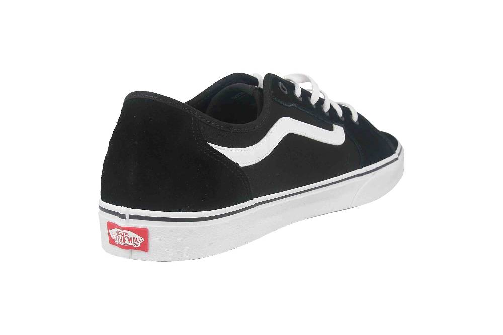 VANS MN Filmore Decon SUEDE/CANVAS (SUEDE/CANVAS) BLK/WHITE Sneaker in Übergrößen Schwarz VN0A3WKZ5LM1 große Herrenschuhe zollfrei