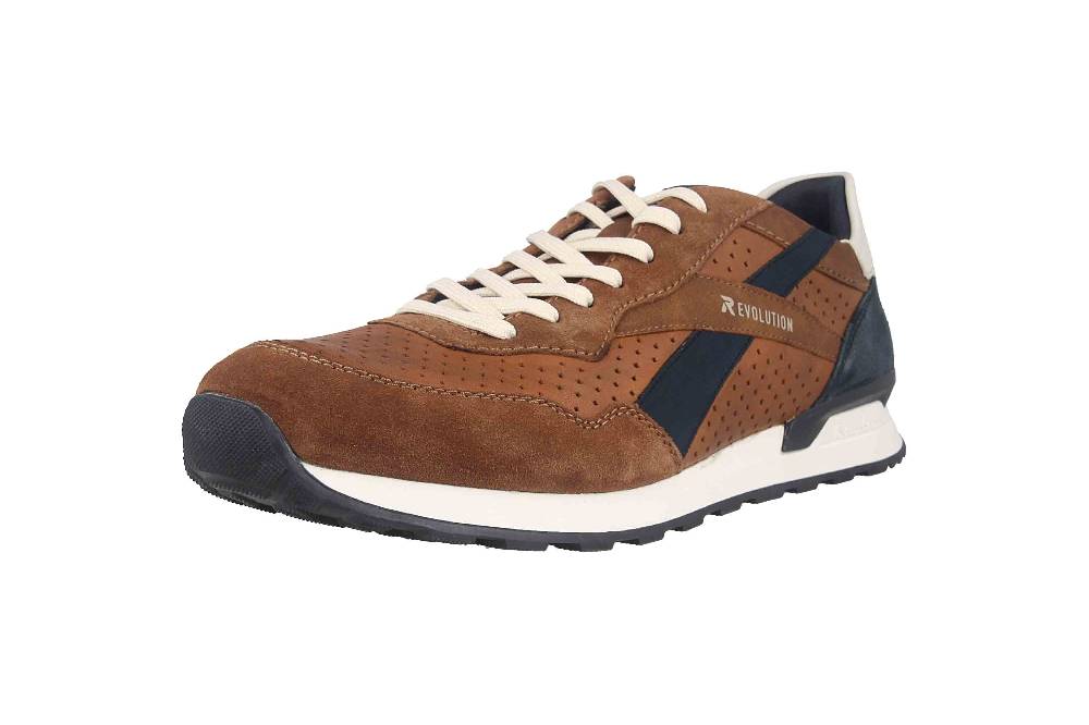 Rieker Evolution Sneaker in Übergrößen Braun U0302-24 große Herrenschuhe Exklusivangebot