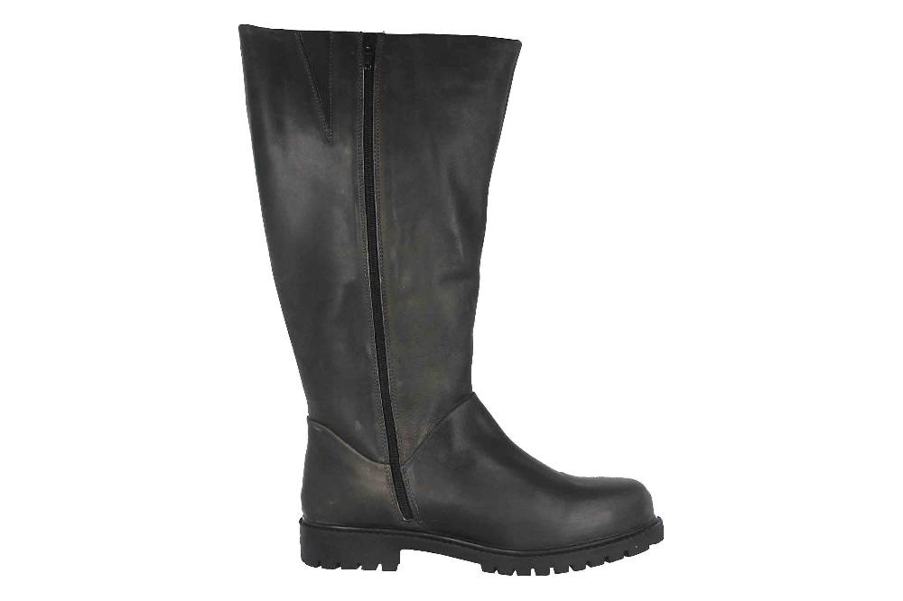 MayBe Weitschaftstiefel in Übergrößen Grau 67668 Anthrazite große Damenschuhe Nur für heute