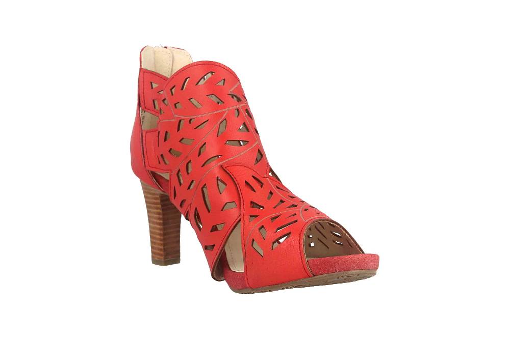 Laura Vita Sandaletten in Übergrößen Rot ALBANE 048 Rouge große Damenschuhe Exklusive Angebote