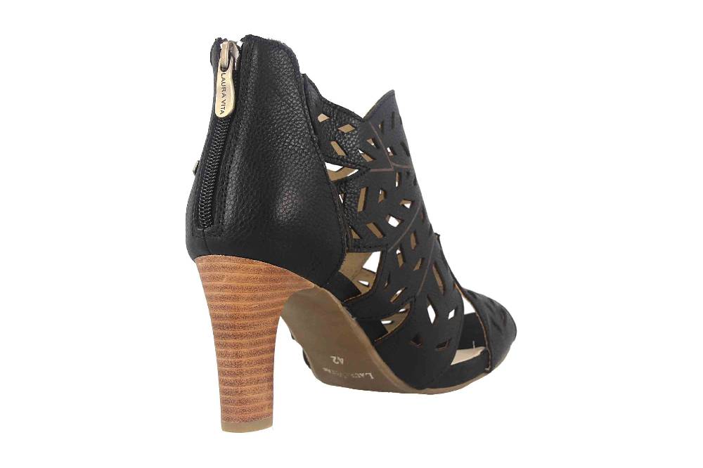 Laura Vita Sandaletten in Übergrößen Schwarz ALBANE 048 Noir große Damenschuhe Blitzangebot