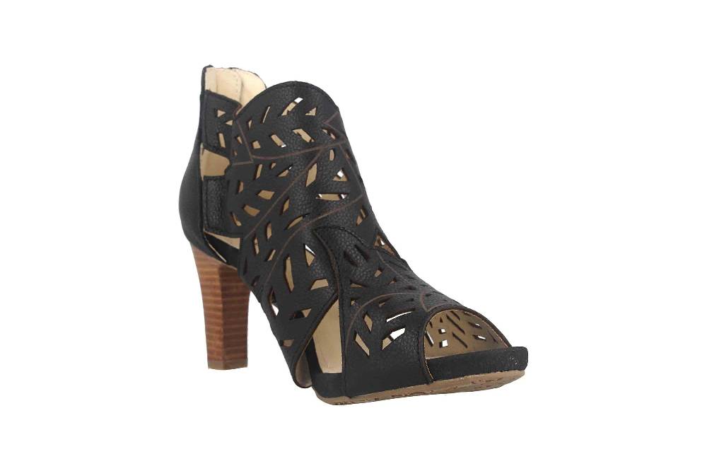 Laura Vita Sandaletten in Übergrößen Schwarz ALBANE 048 Noir große Damenschuhe Blitzangebot