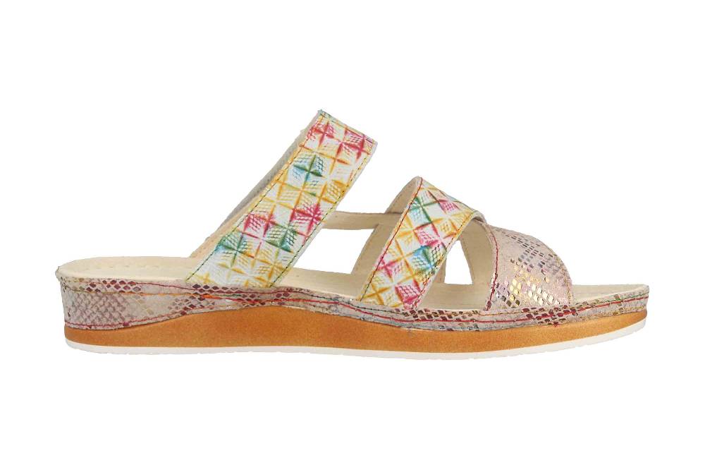 Laura Vita Pantoletten in Übergrößen Mehrfarbig BRUEL 05 Orange große Damenschuhe Saisonale Angebote