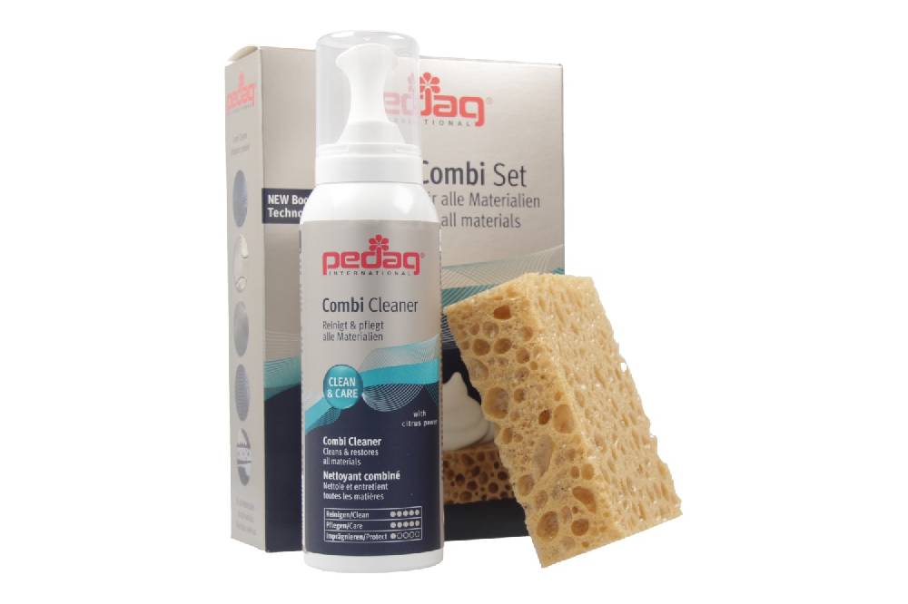 pedag - PFLEGE SCHAUM Combi Set mit Schwamm - Lederpflege 125 ml Sonderangebot der Fabrik