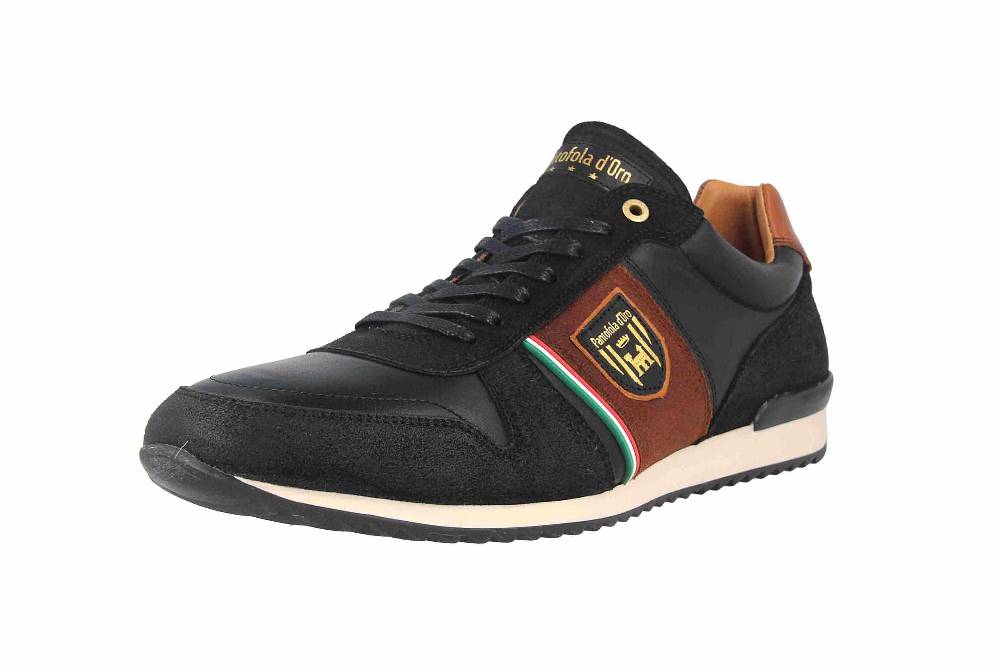 Pantofola d'Oro UMITO UOMO LOW XL Sneaker in Übergrößen Schwarz 10203038.25Y/10203075.25Y große Herrenschuhe Auslauf