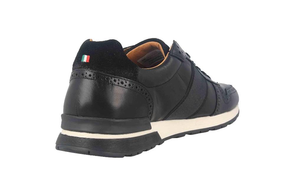 Pantofola d'Oro SANGANO UOMO LOW XL Sneaker in Übergrößen Schwarz 10203019.25Y/10203070.25Y große Herrenschuhe Verkauf