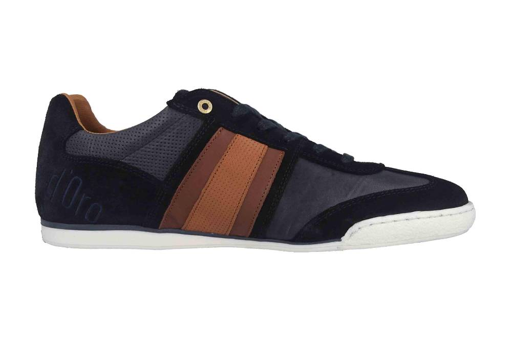 Pantofola d'Oro Imola Scudo Uomo Low Sneaker in Übergrößen Blau 10193040.29Y/10193084.29Y große Herrenschuhe Schlussverkauf