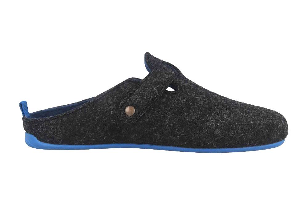 Andres Machado Clogs & Hausschuhe in Übergrößen Schwarz VAL Black Blue/ Herren große Herrenschuhe Rabatt