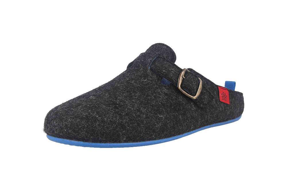 Andres Machado Clogs & Hausschuhe in Übergrößen Schwarz VAL Black Blue/ Herren große Herrenschuhe Rabatt