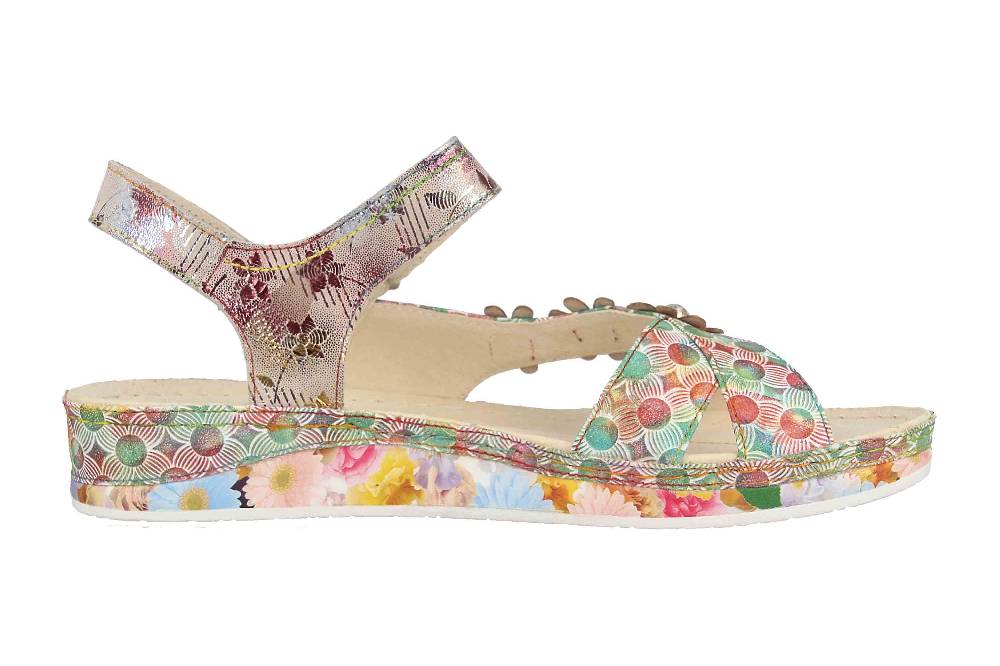 Laura Vita Sandalen in Übergrößen Mehrfarbig BRCUELO 81 Café große Damenschuhe VIP-Rabatte