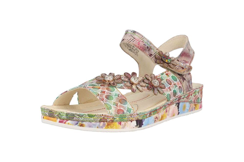 Laura Vita Sandalen in Übergrößen Mehrfarbig BRCUELO 81 Café große Damenschuhe VIP-Rabatte
