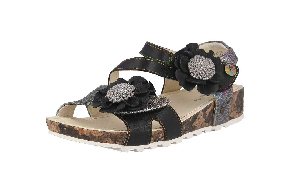 Laura Vita Sandalen in Übergrößen Mehrfarbig BRCYANO 68 Noir große Damenschuhe Kostenlose Rückgabe