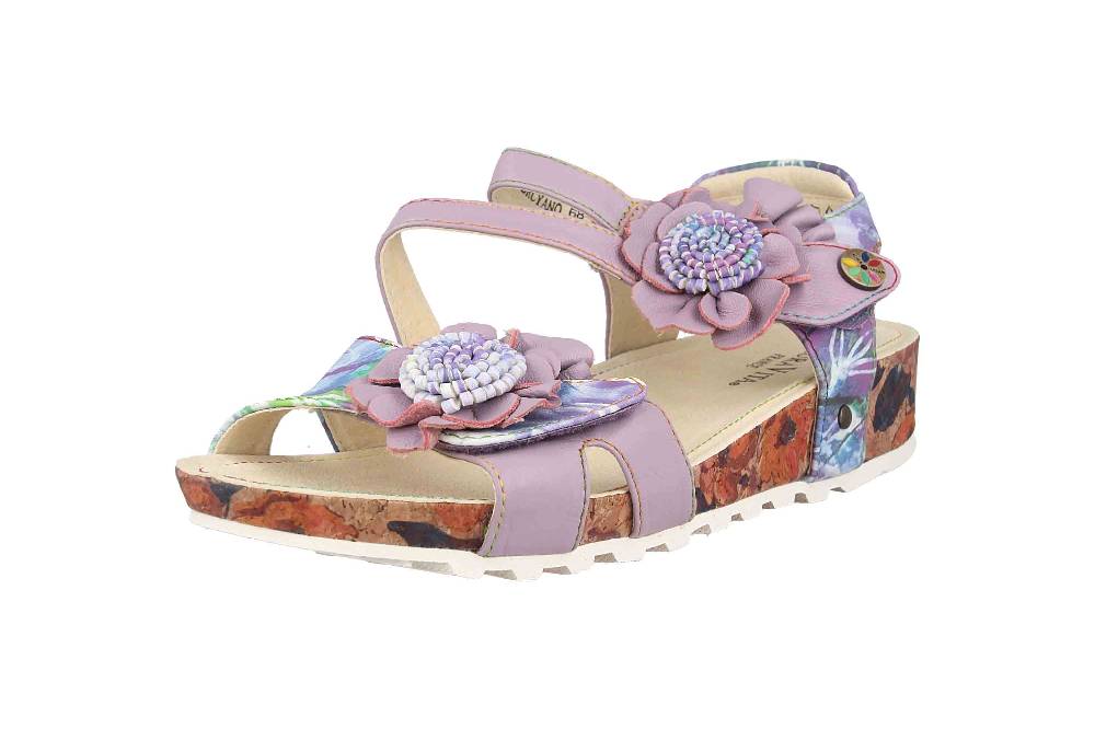 Laura Vita Sandalen in Übergrößen Mehrfarbig BRCYANO 68 Lilas große Damenschuhe Letzte 3 Tage