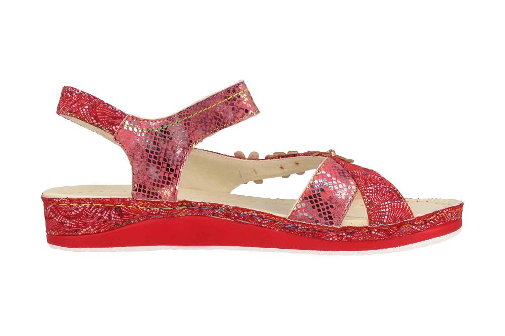Laura Vita Sandalen in Übergrößen Mehrfarbig BRCUELO 81 Cerise große Damenschuhe Letzter Tag