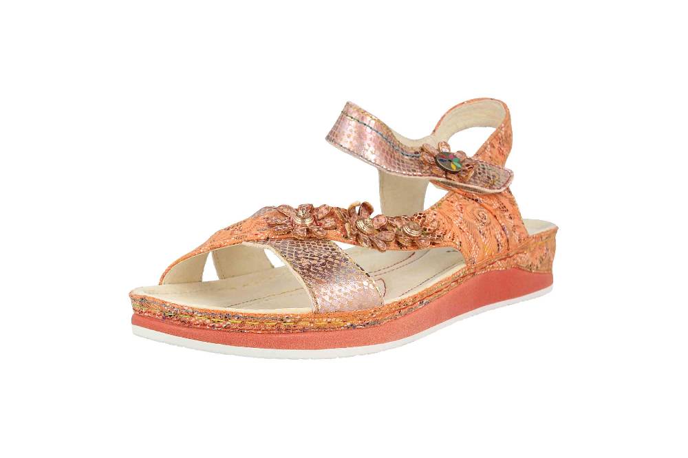 Laura Vita Sandalen in Übergrößen Mehrfarbig BRCUELO 81 Orange große Damenschuhe Zeitbegrenzte Promotion