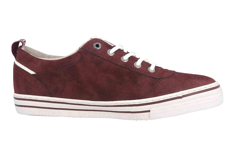Mustang Shoes Sneaker in Übergrößen Bordeaux 1354-312-55 große Damenschuhe Fabrikladen