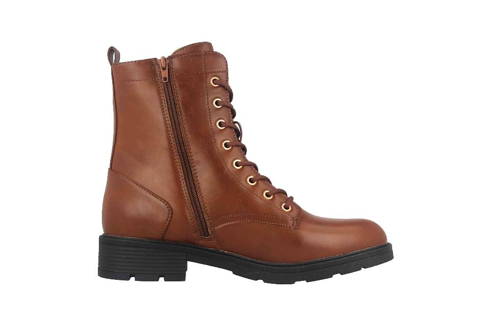 Fitters Footwear Angela Stiefeletten in Übergrößen Braun 2AA0380202 Cognac große Damenschuhe Günstiger Verkauf