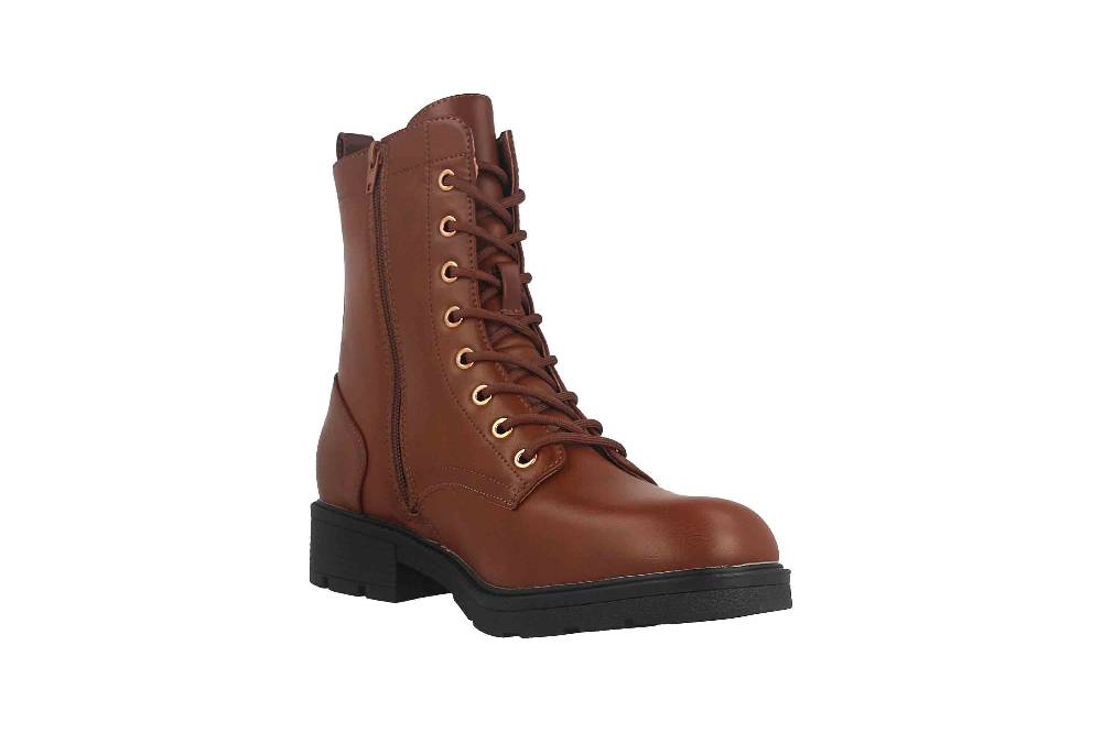 Fitters Footwear Angela Stiefeletten in Übergrößen Braun 2AA0380202 Cognac große Damenschuhe Günstiger Verkauf