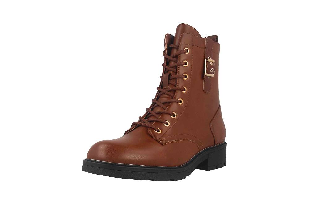 Fitters Footwear Angela Stiefeletten in Übergrößen Braun 2AA0380202 Cognac große Damenschuhe Günstiger Verkauf