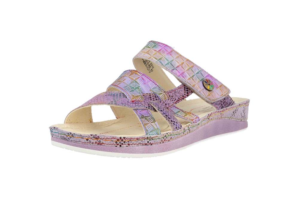 Laura Vita Pantoletten in Übergrößen Mehrfarbig BRUEL 05 Lilas große Damenschuhe Flash Sale