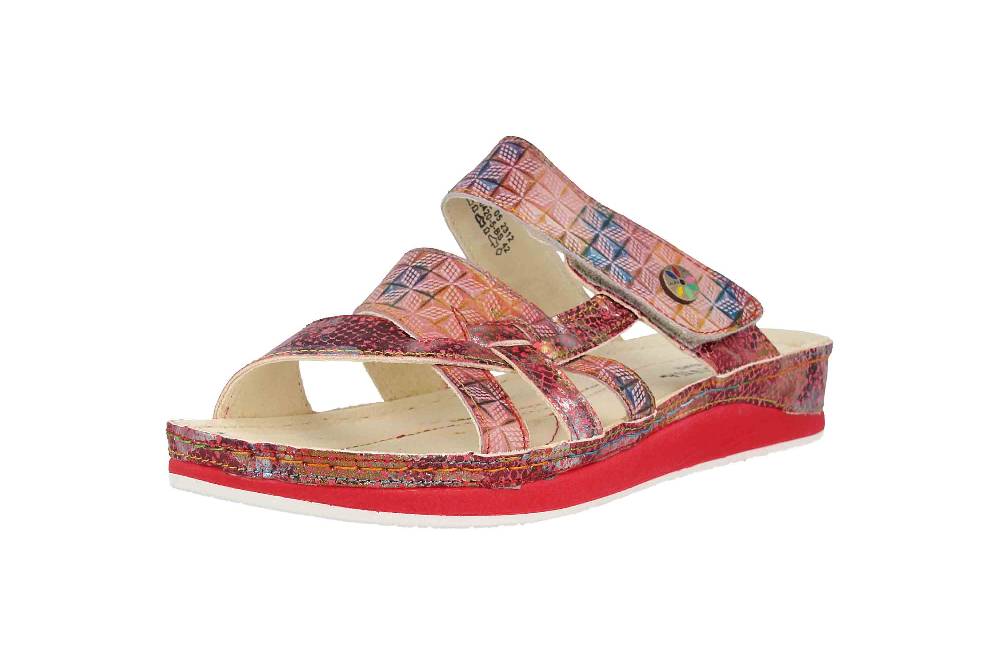 Laura Vita Pantoletten in Übergrößen Mehrfarbig BRUEL 05 Fushia große Damenschuhe Online Shopping