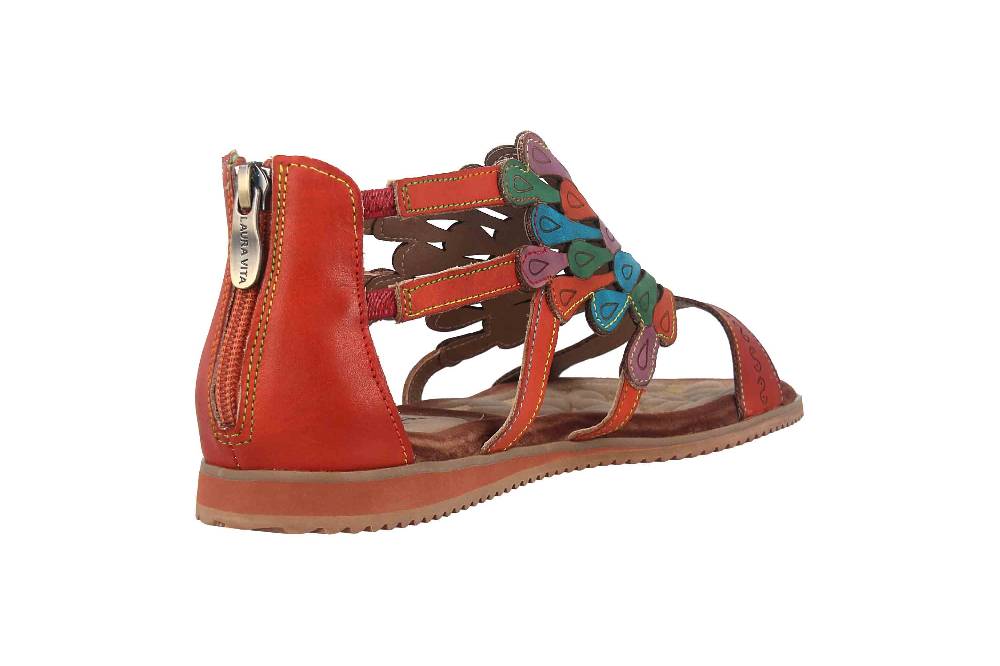 Laura Vita Sandalen in Übergrößen Mehrfarbig VACA Orange große Damenschuhe Saisonschlussverkauf