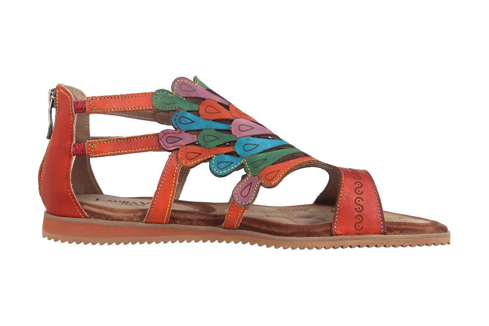 Laura Vita Sandalen in Übergrößen Mehrfarbig VACA Orange große Damenschuhe Saisonschlussverkauf