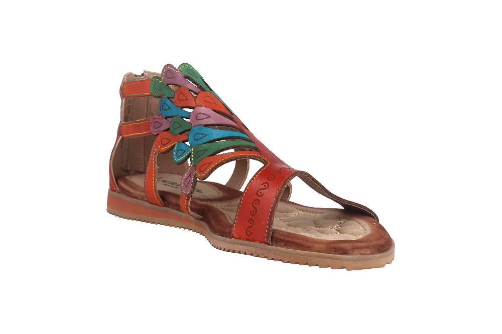 Laura Vita Sandalen in Übergrößen Mehrfarbig VACA Orange große Damenschuhe Saisonschlussverkauf