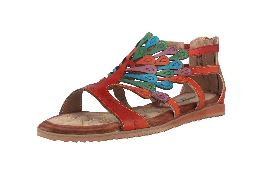 Laura Vita Sandalen in Übergrößen Mehrfarbig VACA Orange große Damenschuhe Saisonschlussverkauf