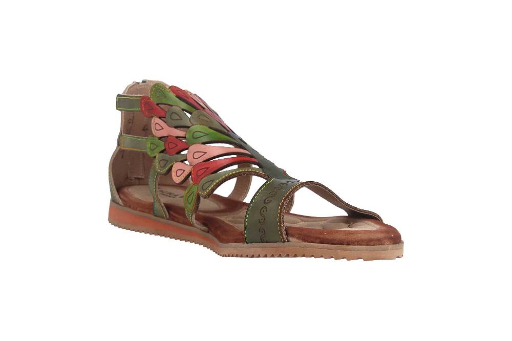 Laura Vita Sandalen in Übergrößen Mehrfarbig VACA Kaki große Damenschuhe Black Friday