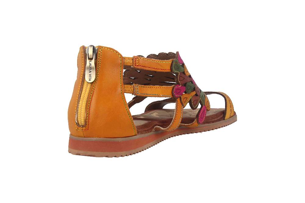 Laura Vita Sandalen in Übergrößen Mehrfarbig VACA Jaune große Damenschuhe Cyber Monday