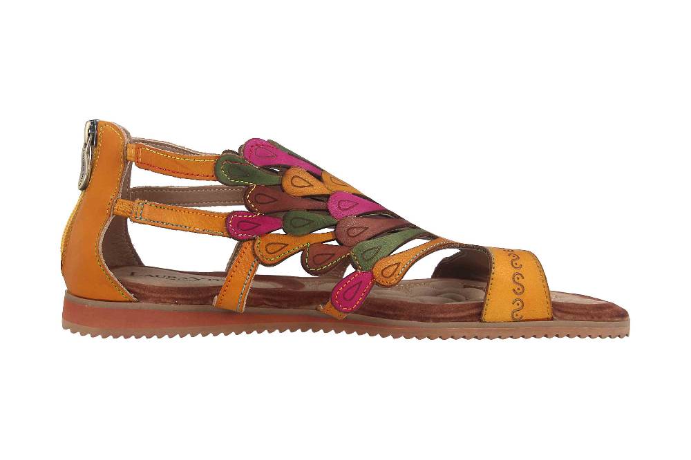 Laura Vita Sandalen in Übergrößen Mehrfarbig VACA Jaune große Damenschuhe Cyber Monday