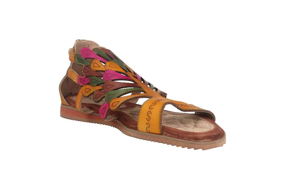 Laura Vita Sandalen in Übergrößen Mehrfarbig VACA Jaune große Damenschuhe Cyber Monday