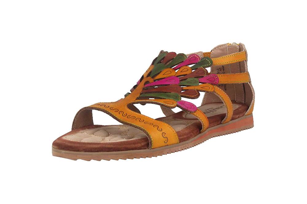 Laura Vita Sandalen in Übergrößen Mehrfarbig VACA Jaune große Damenschuhe Cyber Monday